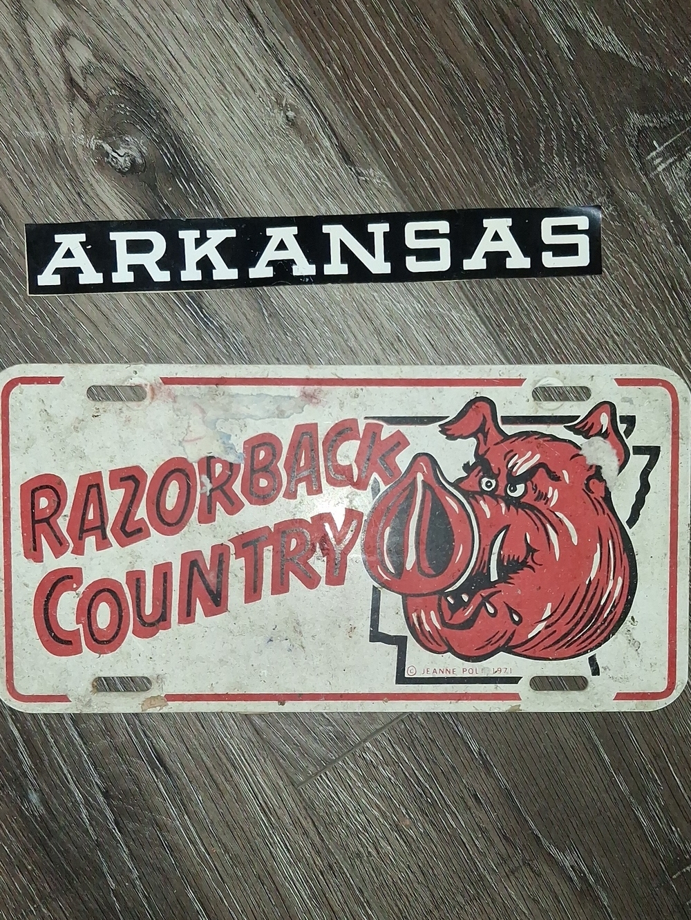 Arkansas Razorback License Plate - Picture 2 of 5